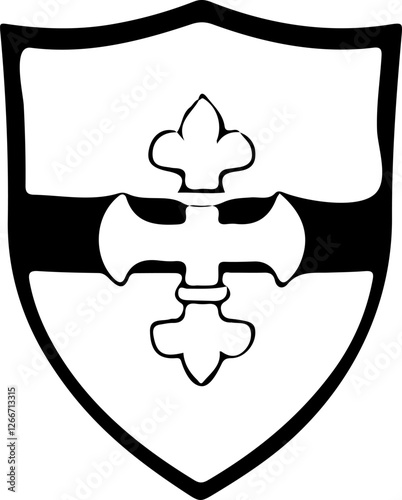 vector illustration of a shield