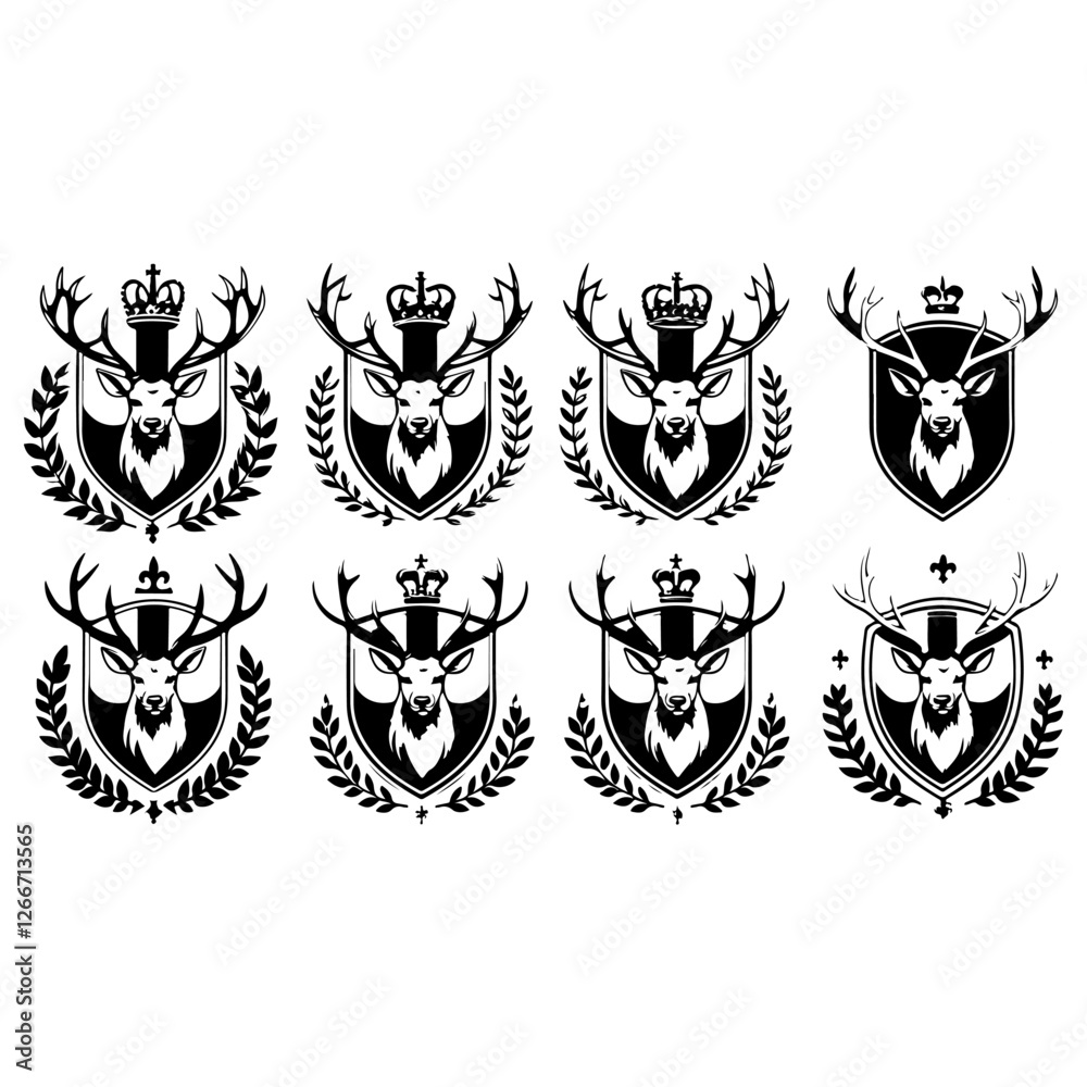 Obraz premium a Deer Crest design, often used as a logo or emblem