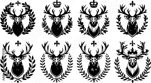 a Deer Crest design, often used as a logo or emblem