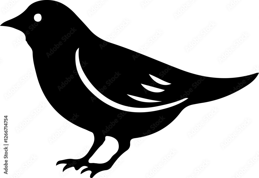 Fototapeta premium Elegant Bird Silhouette Vector Art, Flying Bird Silhouettes Collection, Minimalist Bird Silhouette Designs, Black and White Bird Vector Art, Bird Silhouette Clipart Set, High-Quality Bird Vector Graph