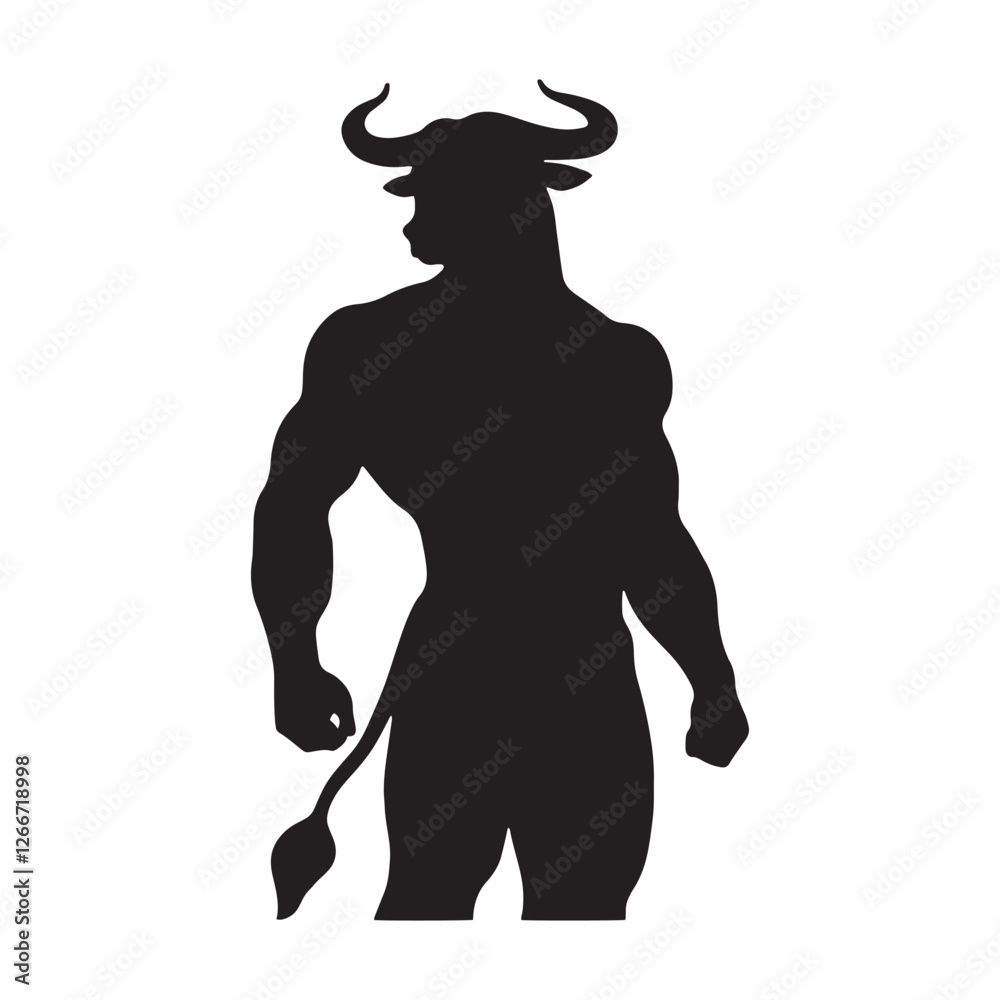 Striking Minotaur silhouette for legendary and historical designs - Minotaur illustration - Minotaur vector - mythical creature silhouette
Striking Minotaur silhouette for legendary and historical designs - Minotaur illustration - Minotaur vector - mythical creature silhouette
