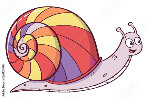   A digital illustration of a colorful, rainbow-colored spiral, resembling a conical paper spiral, with each segment of the spiral colored in a different color of the rainbow, from red at the top to 
