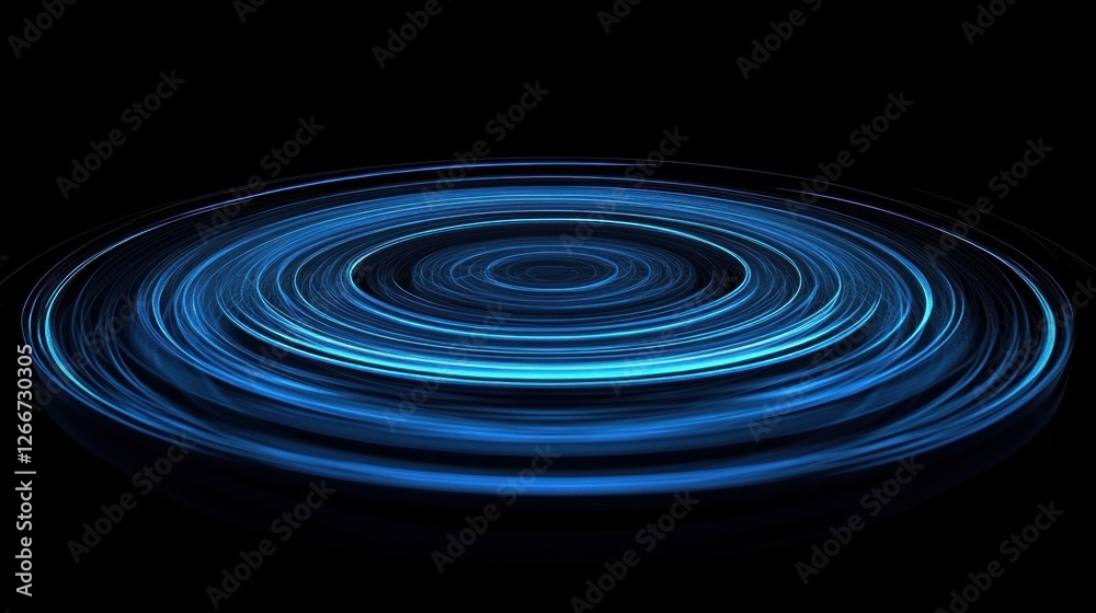 Abstract digital wave. Blue circular shape on the background. Futuristic point wave. Big data. 3D rendering. Abstract digital wave. Blue circular shape on the background. Futuristic point wave. Big data. 3D rendering.