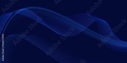 Experience the modern elegance of the abstract gradient wave background. Its dark blue waves create a captivating atmosphere for websites, social media, advertising, and presentations