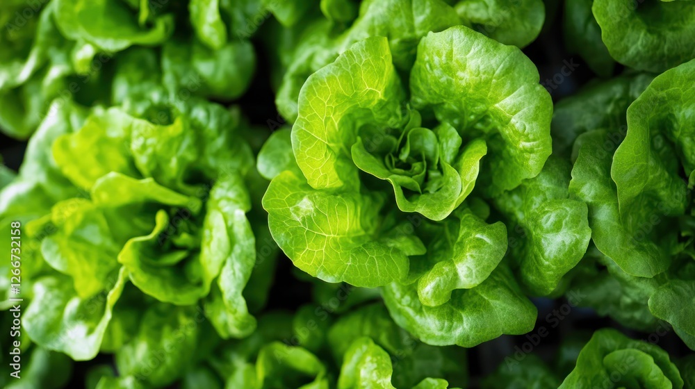 Vibrant Green Lettuce: A Close-Up of Fresh, Organic Produce Vibrant Green Lettuce: A Close-Up of Fresh, Organic Produce