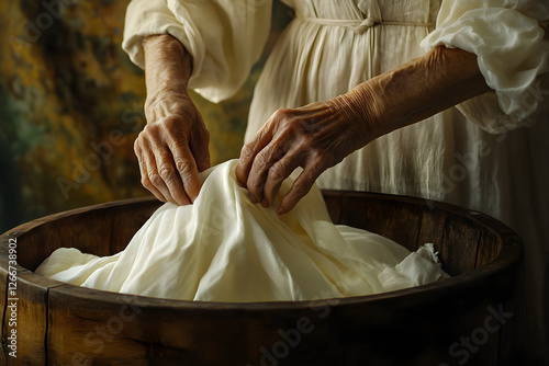Timeless Care: A Gentle Touch with White Fabrics