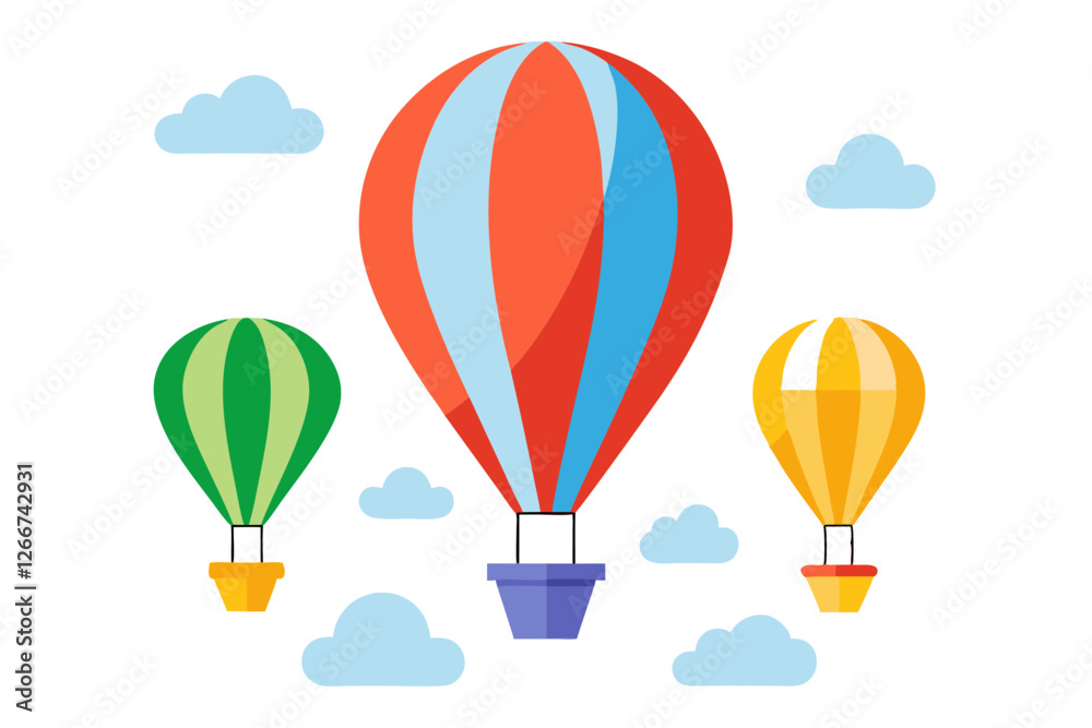 Naklejka premium hot air balloons