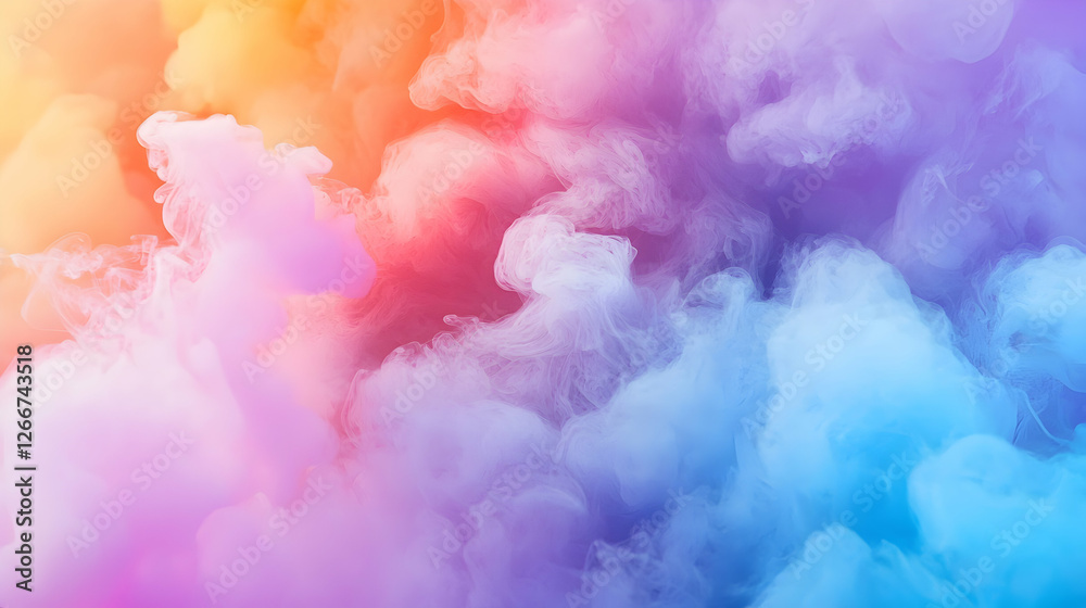 Fototapeta premium Colorful Smoke Abstract Background with Smooth Gradient and Delicate Texture