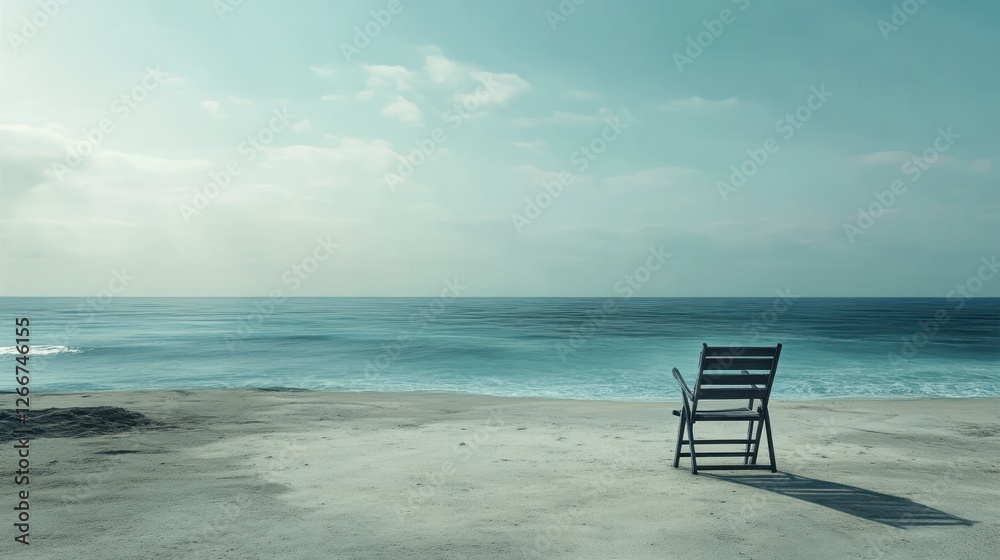 Solitude by the Sea: A Tranquil Beachscape Solitude by the Sea: A Tranquil Beachscape