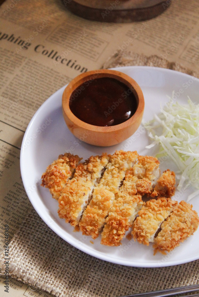 Chiken katsu with salad Chiken katsu with salad