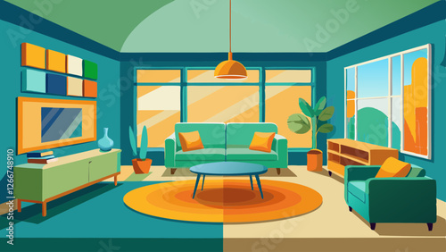 interior design concept with living room furniture