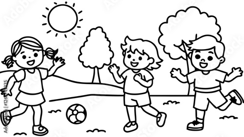 children playing in a park