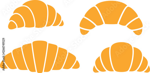 Croissant logo. Isolated croissant on white background