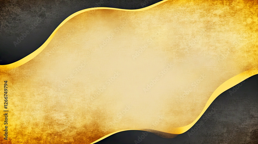 Elegant background with gold and black curved design Elegant background with gold and black curved design