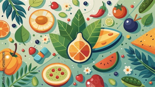 seamless pattern with vegetables