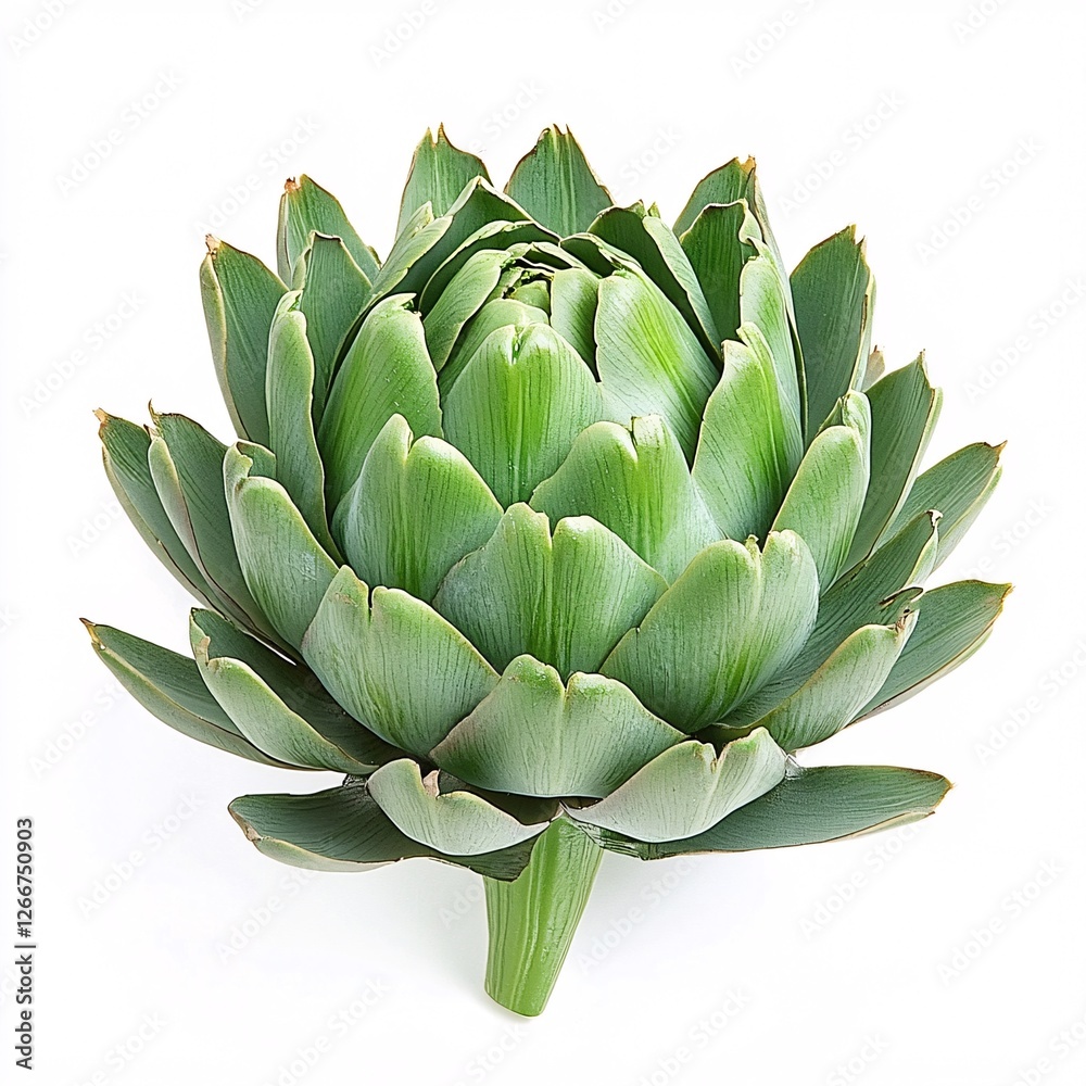 Fresh Green Artichoke Vegetable Close Up Studio Shot Isolated on White Background Fresh Green Artichoke Vegetable Close Up Studio Shot Isolated on White Background