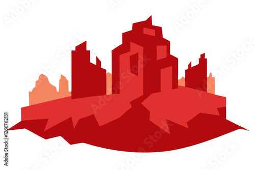 seattle skyline with flag