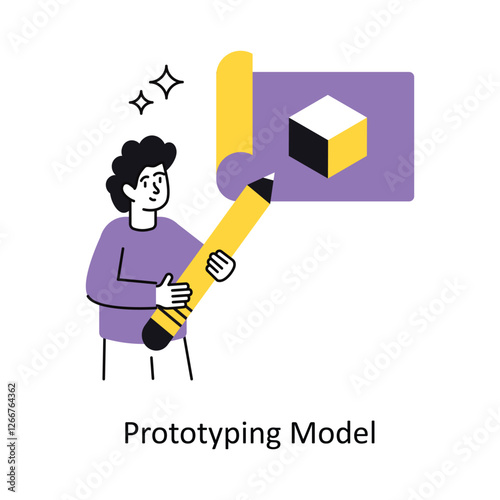 Prototyping Model Concept vector illustration.  isolated on white Background.
