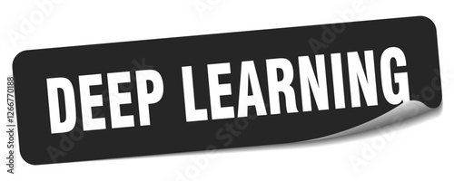 deep learning sticker. deep learning label