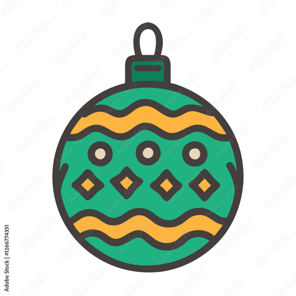 Elegant Christmas Bauble Illustration Elegant Christmas Bauble Illustration