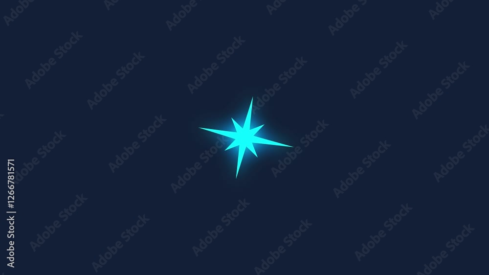 twinkle Sparkle Stars animation Glowing stars sparkle on green screen. Twinkling stars animation. Stars shining in the night sky.