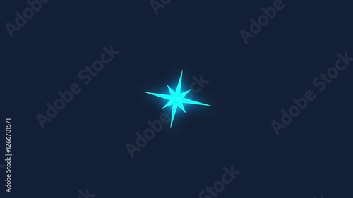 twinkle Sparkle Stars animation Glowing stars sparkle on green screen. Twinkling stars animation. Stars shining in the night sky.