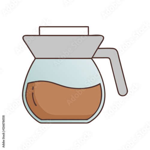 coffee pot icon, coffee pot vector illustration-simple illustration of coffee pot, perfect for coffee pot logos and icons