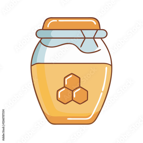 honey jar icon, honey jar vector illustration-simple illustration of honey jar, perfect for honey jar logos and icons