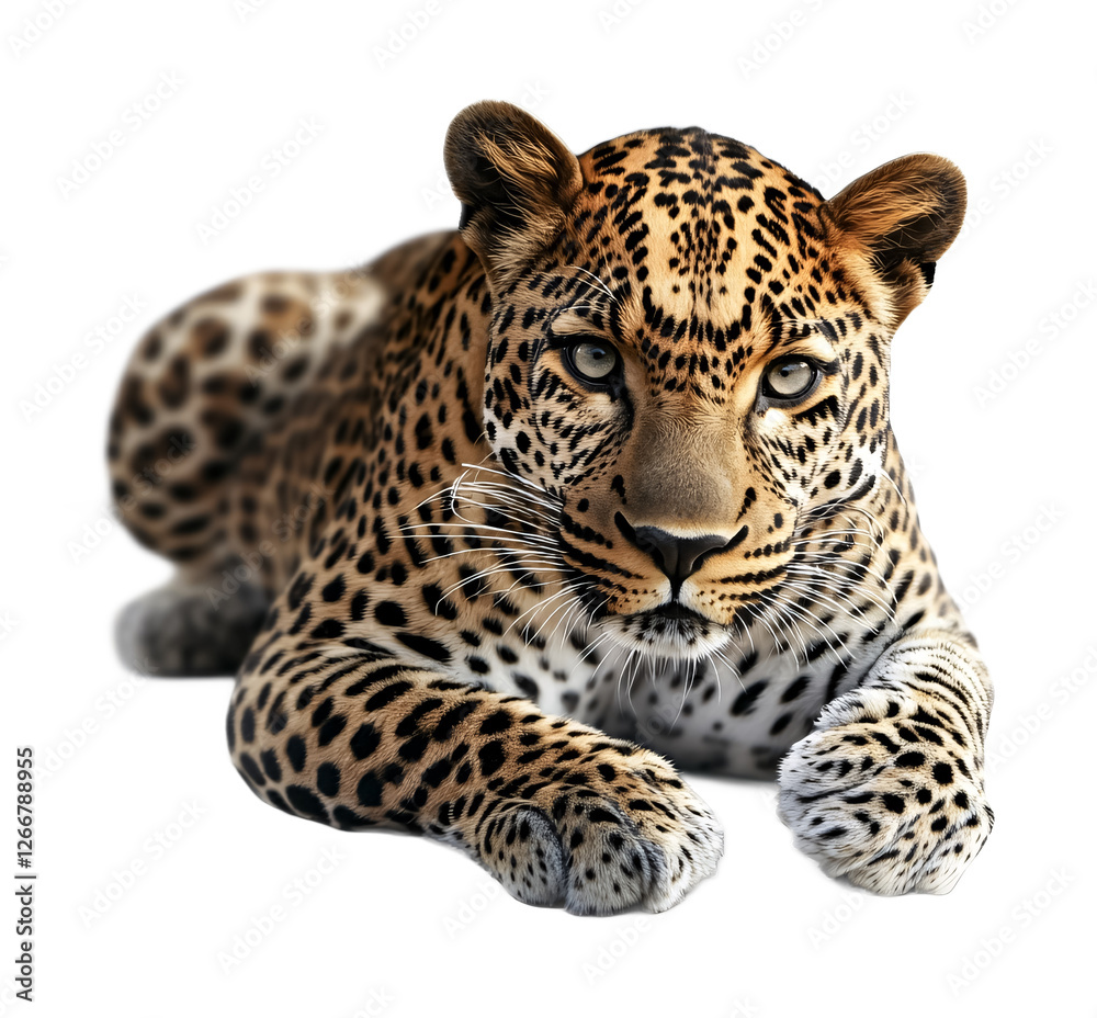 Leopard on a white background. isolated background. Leopard on a white background. isolated background.