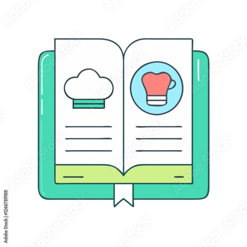 recipe book icon, recipe book vector illustration-simple illustration of recipe book, perfect for recipe book logos and icons