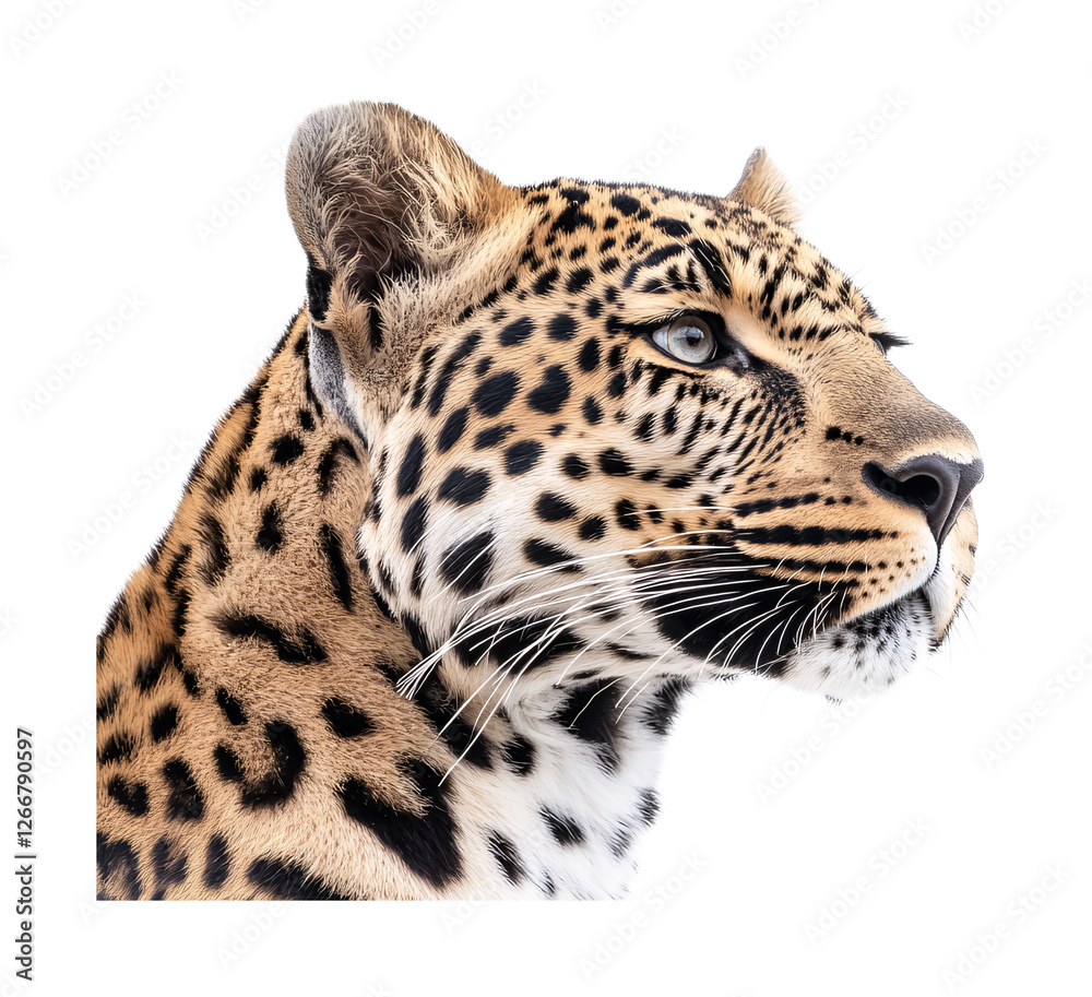Leopard on a white background. isolated background. Leopard on a white background. isolated background.