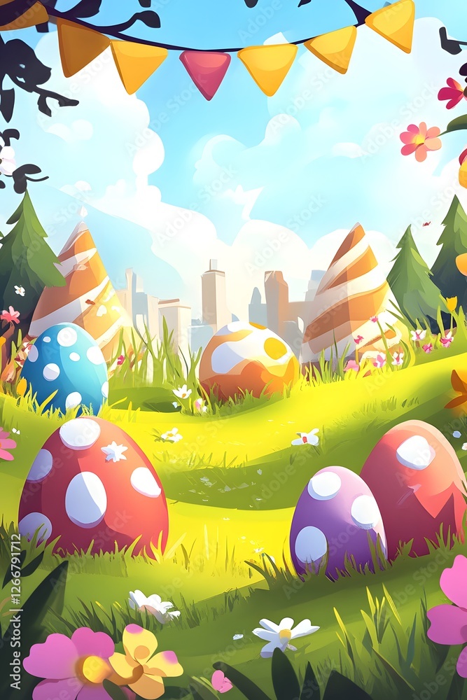 Obraz premium Easter Egg , Generative AI 