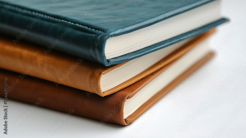 Detailed close-up of a checklist with books for professional certifications on a white background. Detailed close-up of a checklist with books for professional certifications on a white background.
