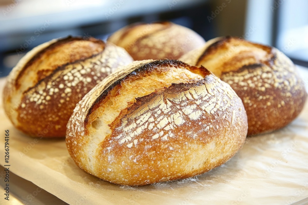 A basket of fresh bread sits on a wooden table, ready for use A basket of fresh bread sits on a wooden table, ready for use