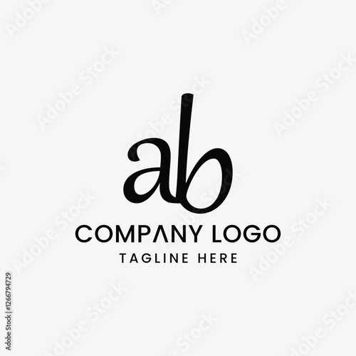Initial Letter AB logo Design Outstanding Creative Modern Symbol  Sign