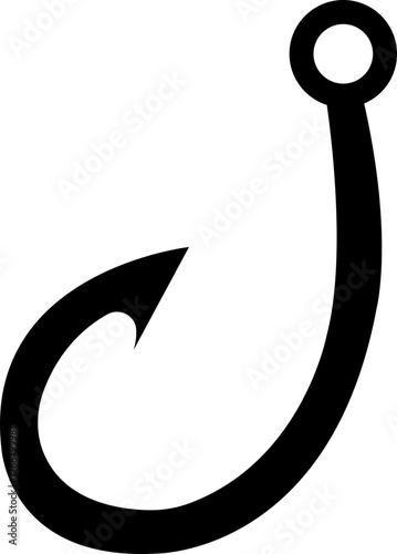 fishing hook icon.Hook of different shapes for fish on a white background.Design element for poster, card, banner,emblem, sign. Vector illustration.