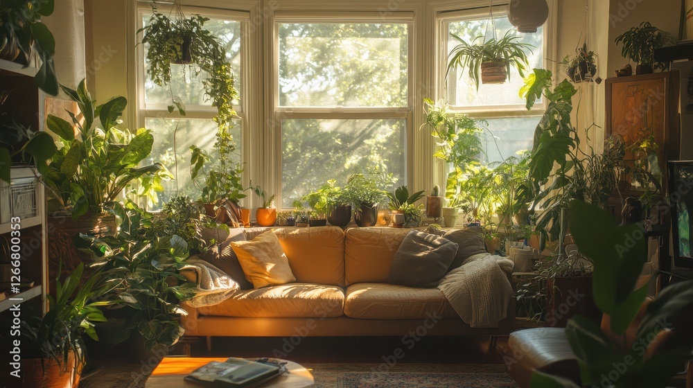 A living room with a couch and a coffee table A living room with a couch and a coffee table