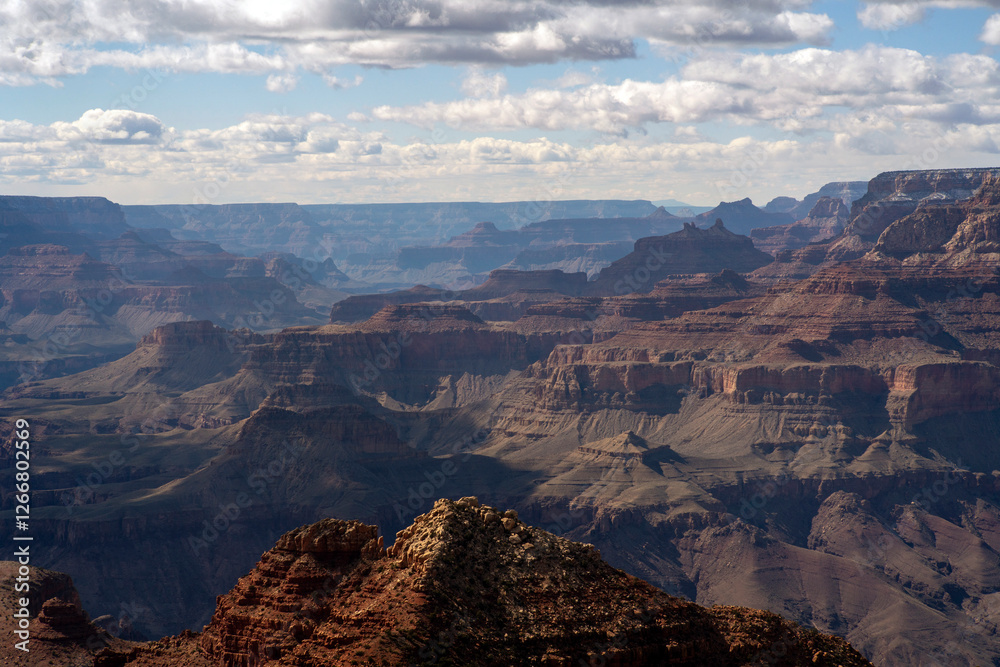 Looking off into distance over the Grand Canyon Looking off into distance over the Grand Canyon