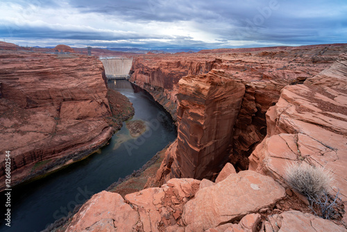 Glen canyon dam and the colorado river photo