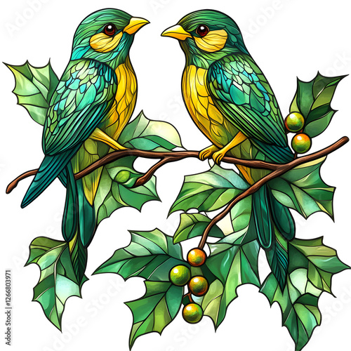 birds on a branch