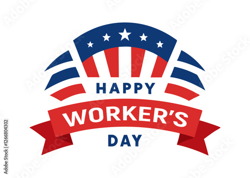 Happy Labor Day Celebration.Happy Worker's Day. National American Holiday Illustration Concept for Greeting Card, Banner, Poster etc.