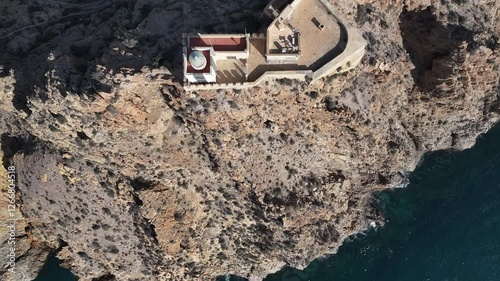 Wallpaper Mural Faro maritimo de San Telmo situado en Almería (Andalucia, España), sobre la costa del mar Mediterraneo Torontodigital.ca