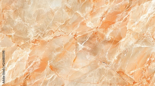 Close-up view of a beautifully polished orange marble surface showcasing intricate patterns and textures