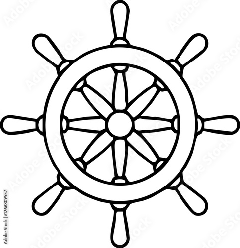 Ship Wheel Outline