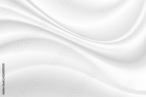 Abstract wrinkles white silk cloth fabric wave overlapping with light and shadow. white and gray texture background. copy space for web design. vector illustration	