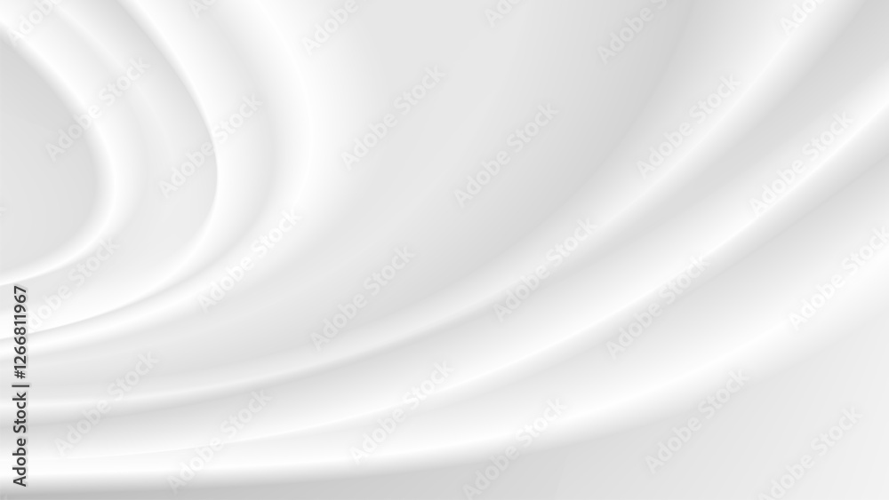 Fototapeta premium abstract wrinkles white silk cloth fabric wave overlapping with light and shadow. white and gray texture background. copy space for web design. vector illustration