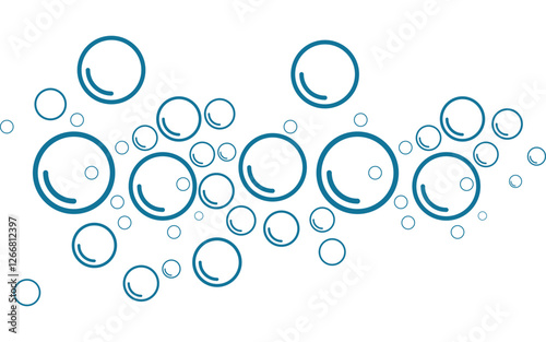 Bubble water Laundry washing vector illustration design template