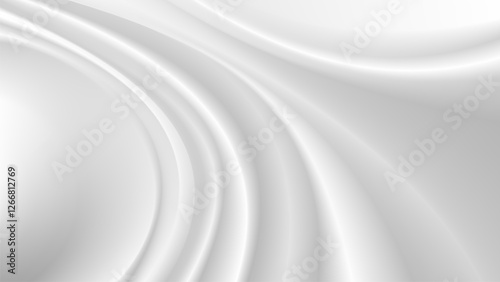 white silk cloth fabric wave overlapping with light and shadow. white and gray abstract texture background and copy space for web design