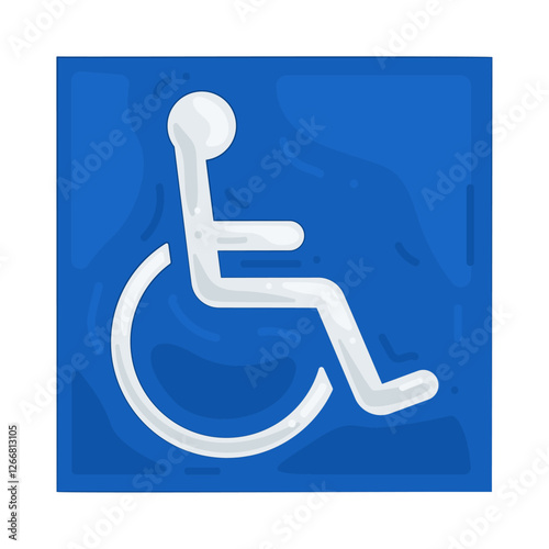 Illustration of handicapped parking sign