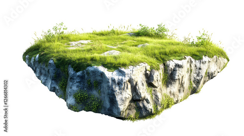 a beautiful stone with grass